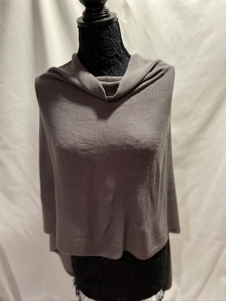 Light Weight Poncho- Dark Grey