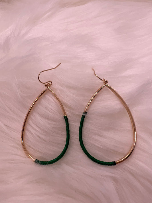 gold tear drop earring