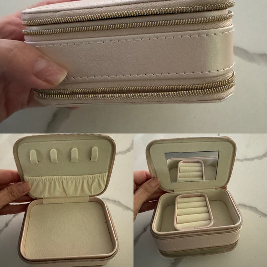 Travel Jewelry Case- Pale Pink