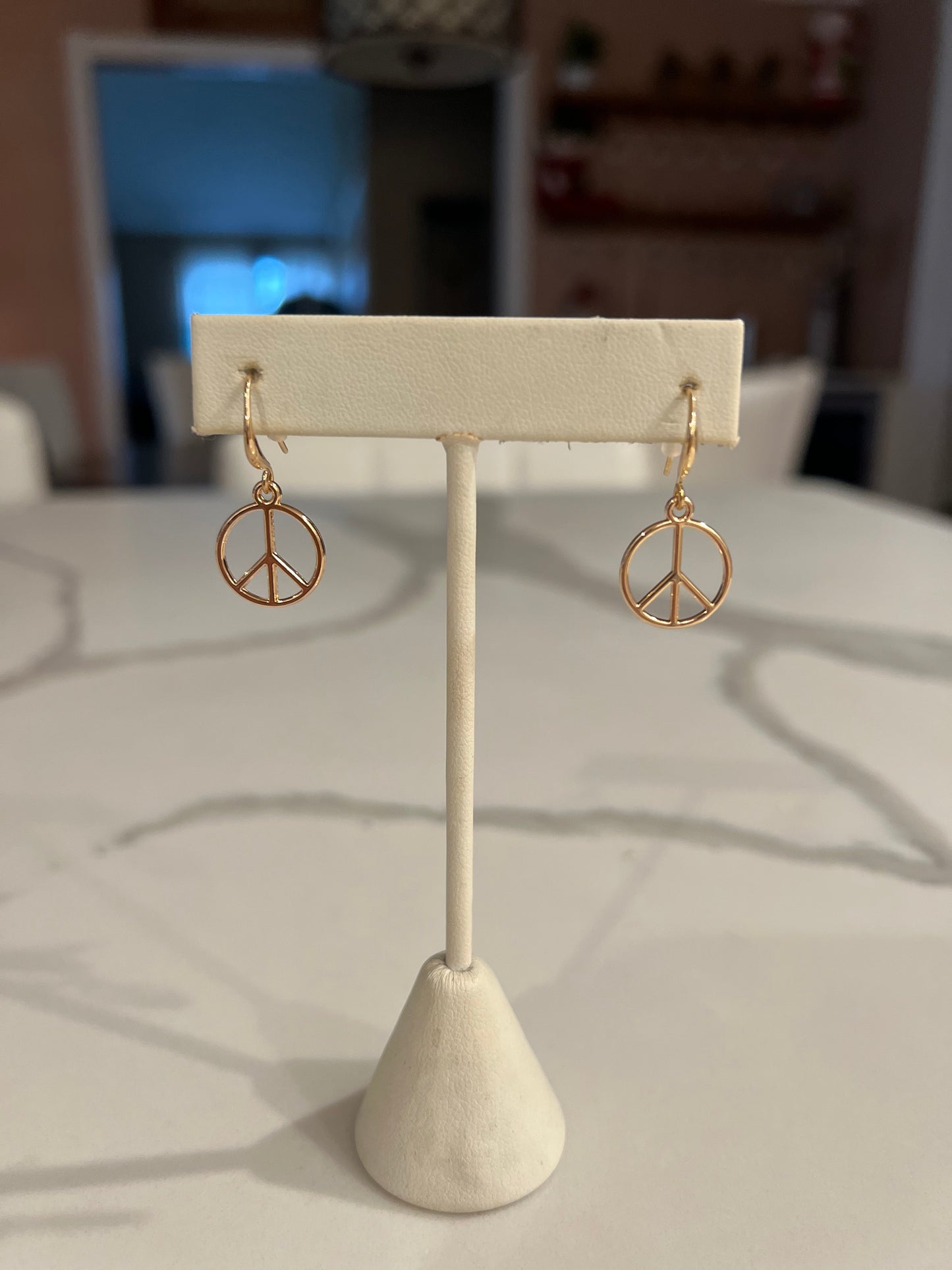 dainty peace earrings