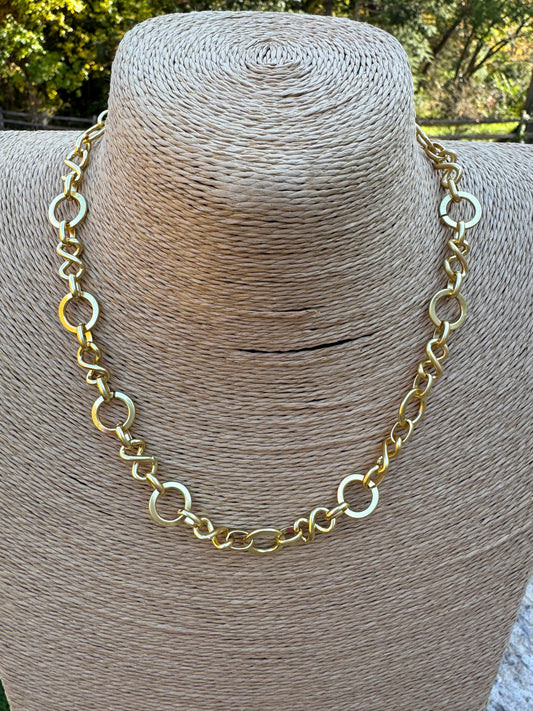 Gold Plated link necklace