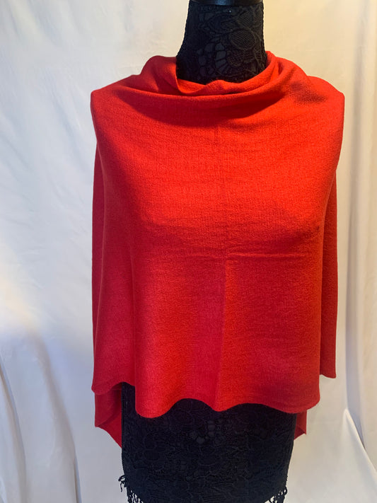 light weight poncho -Red