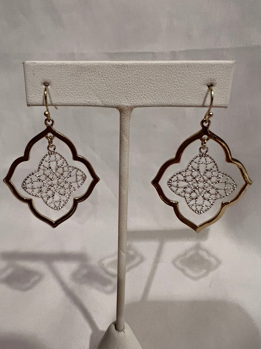 Gold and Silver earrings
