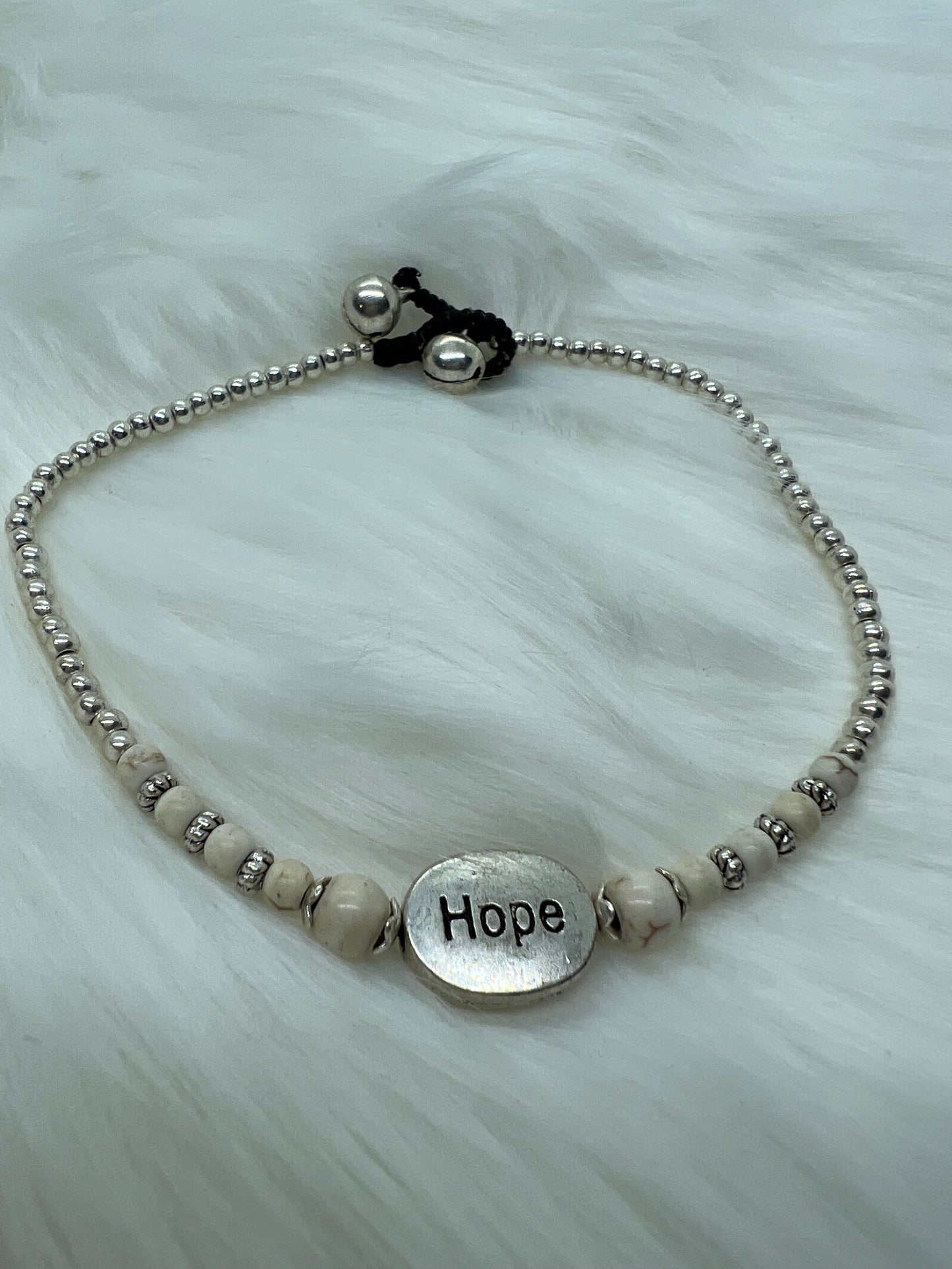 Ankle Bracelet-Hope white