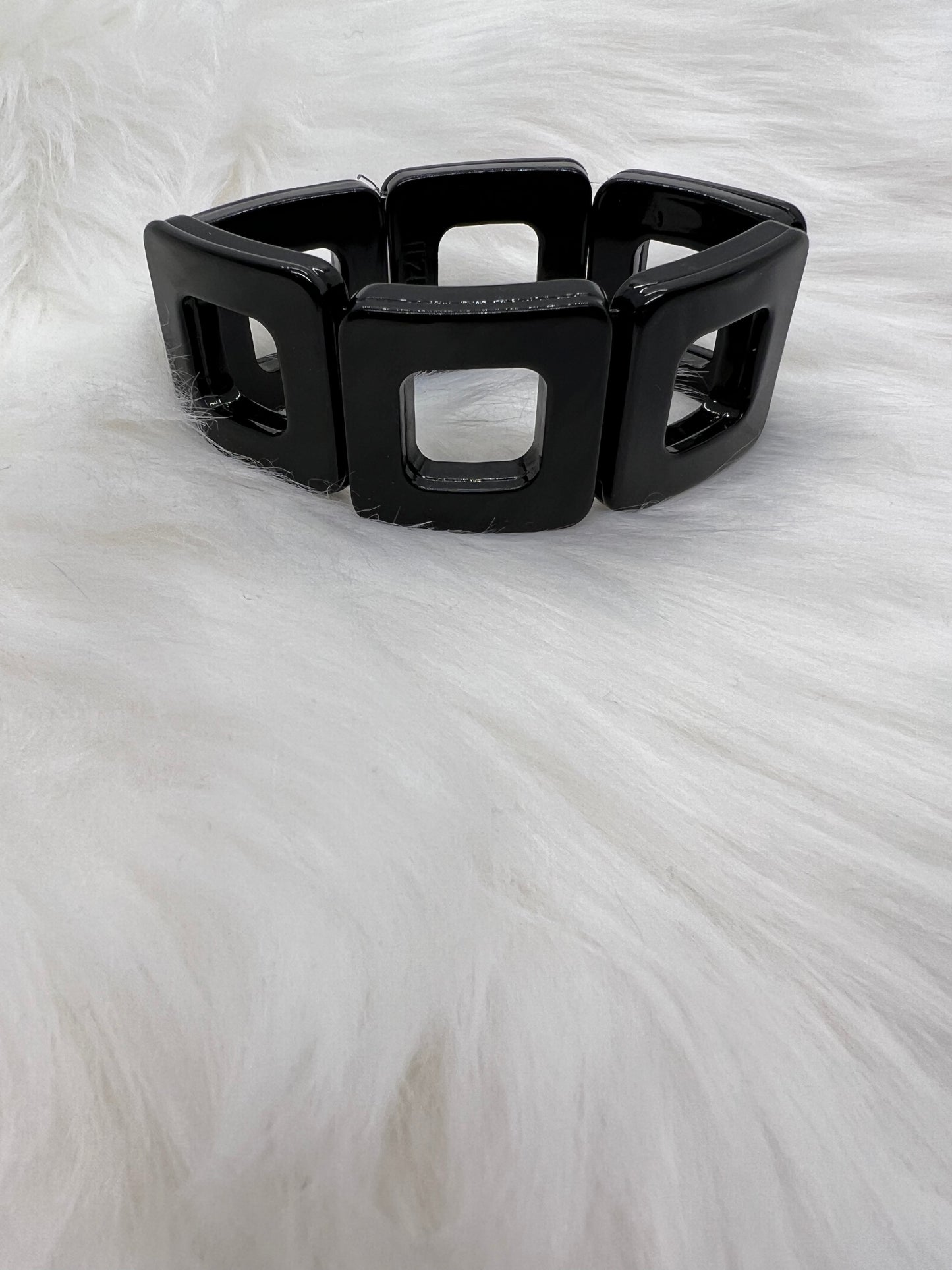 Two-tone Stretchy Bracelet-black