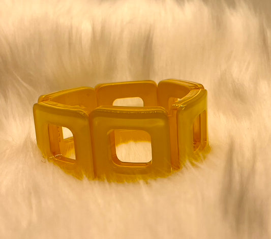 Two-tone stretchy bracelet- gold
